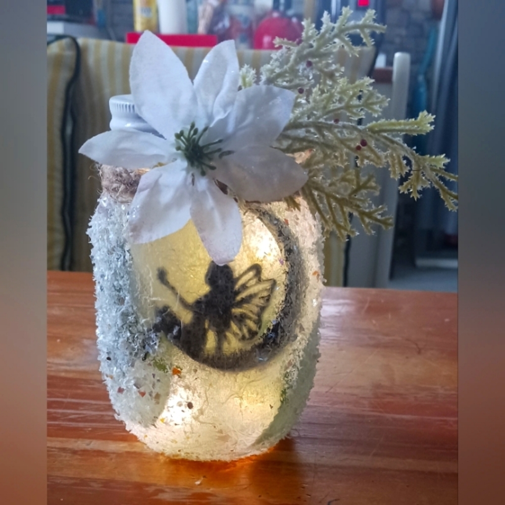 Winter Themed Fairy Lantern/ led lights Included